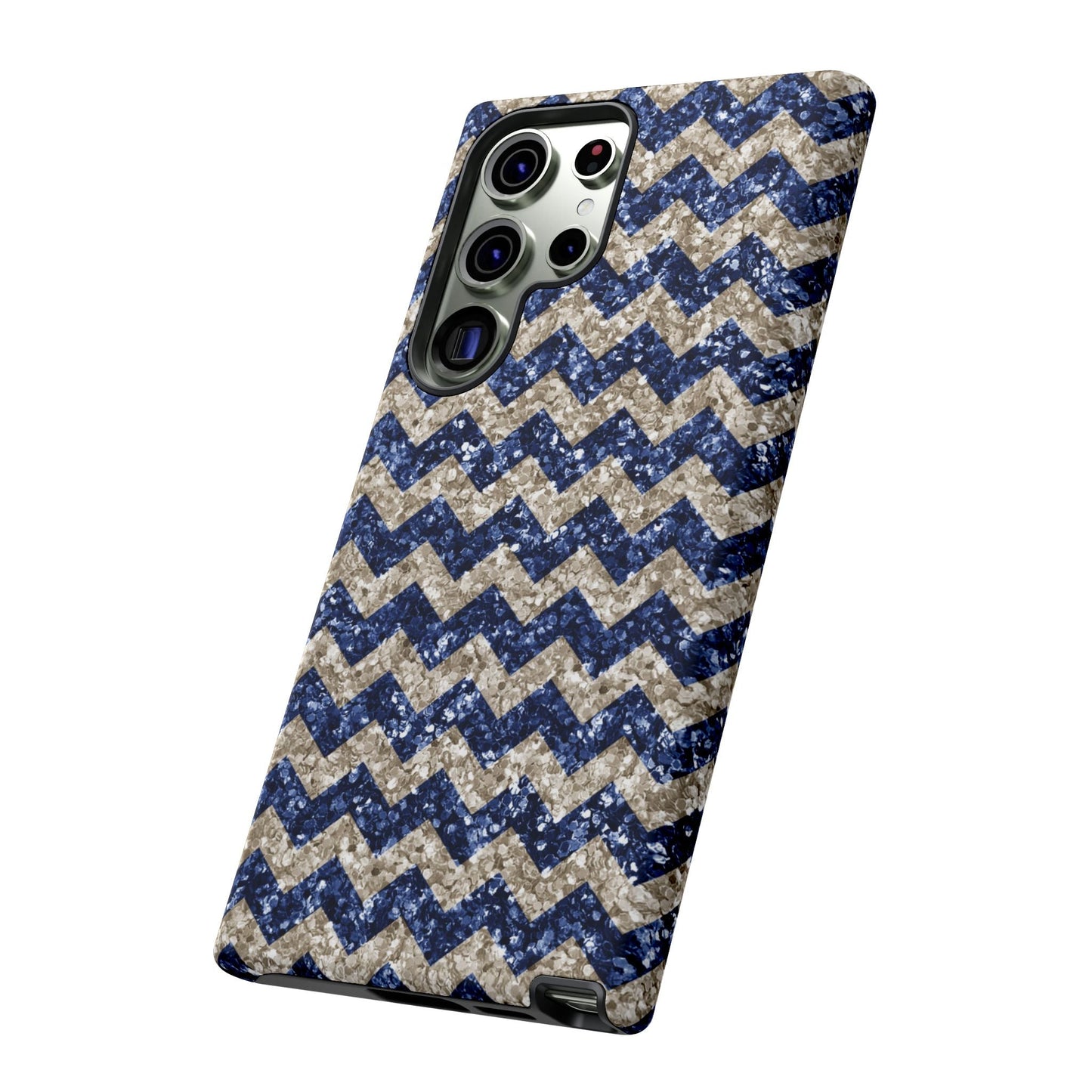 Navy Glitter Chevron – Samsung Galaxy Case - BOGO Cases