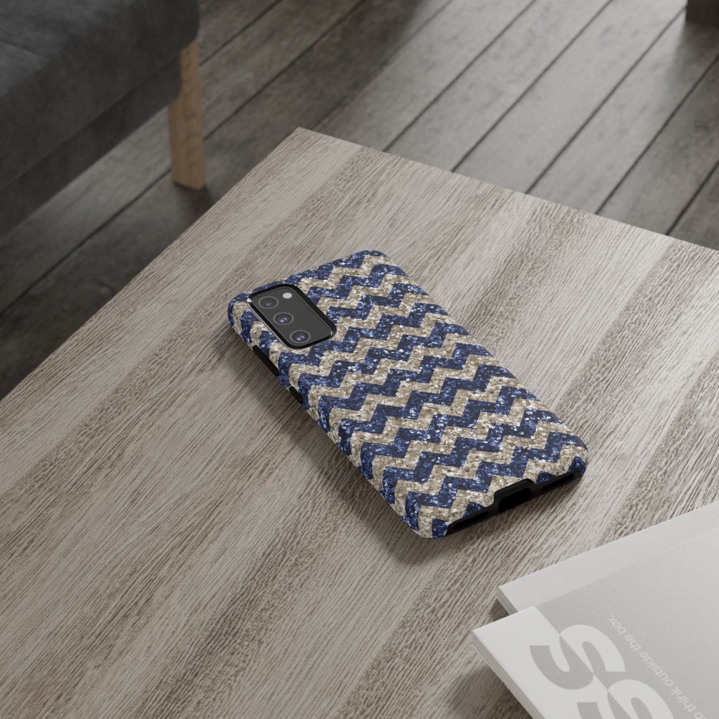 Navy Glitter Chevron – Samsung Galaxy Case - BOGO Cases