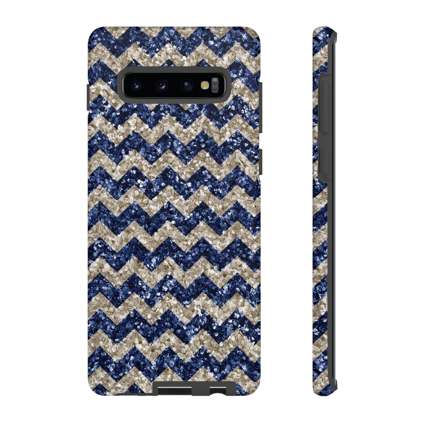 Navy Glitter Chevron – Samsung Galaxy Case - BOGO Cases