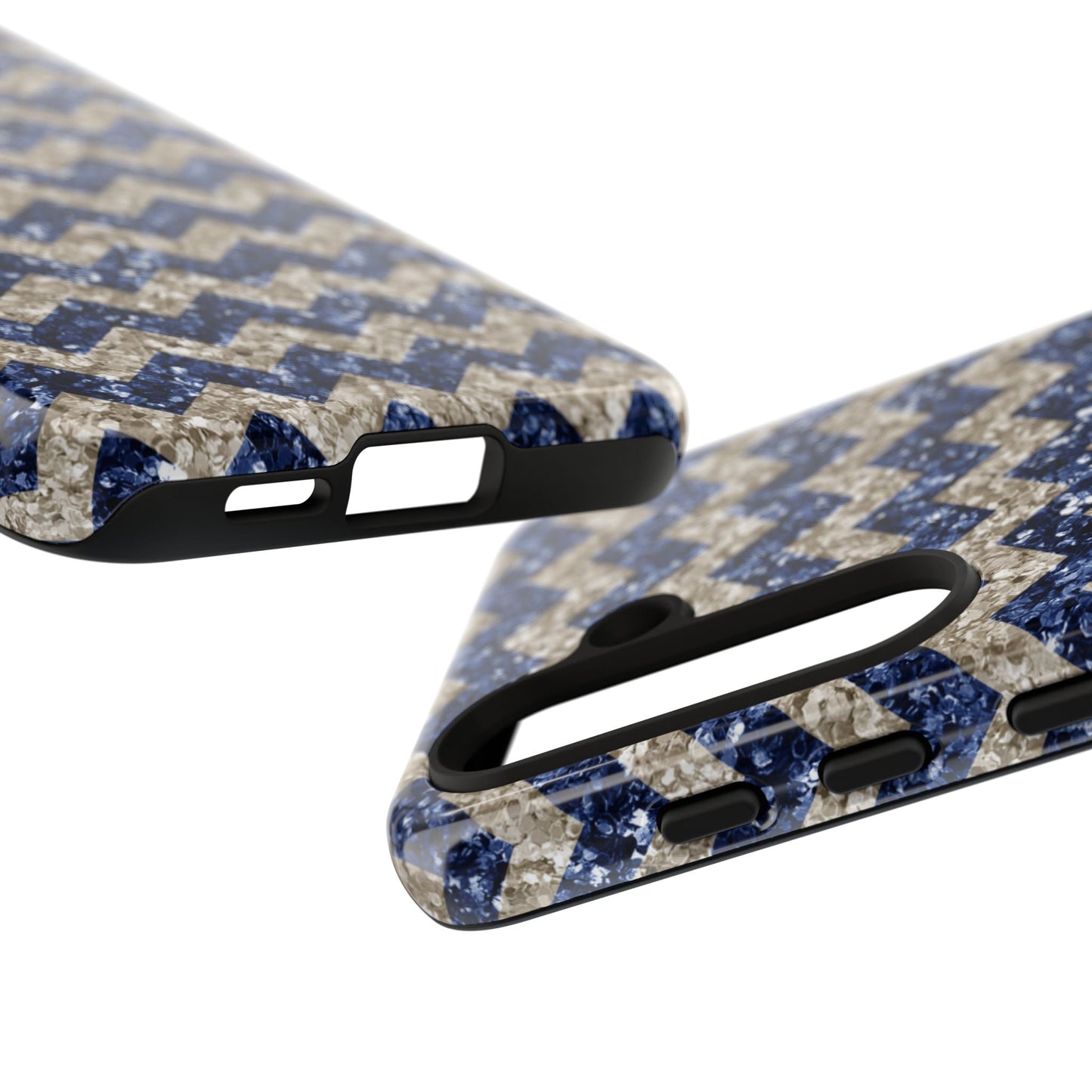 Navy Glitter Chevron – Samsung Galaxy Case - BOGO Cases