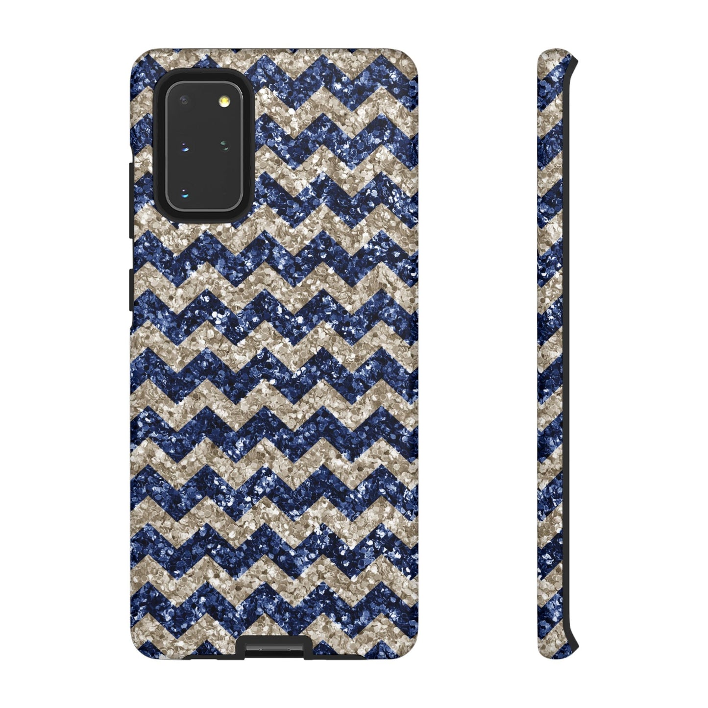 Navy Glitter Chevron – Samsung Galaxy Case - BOGO Cases