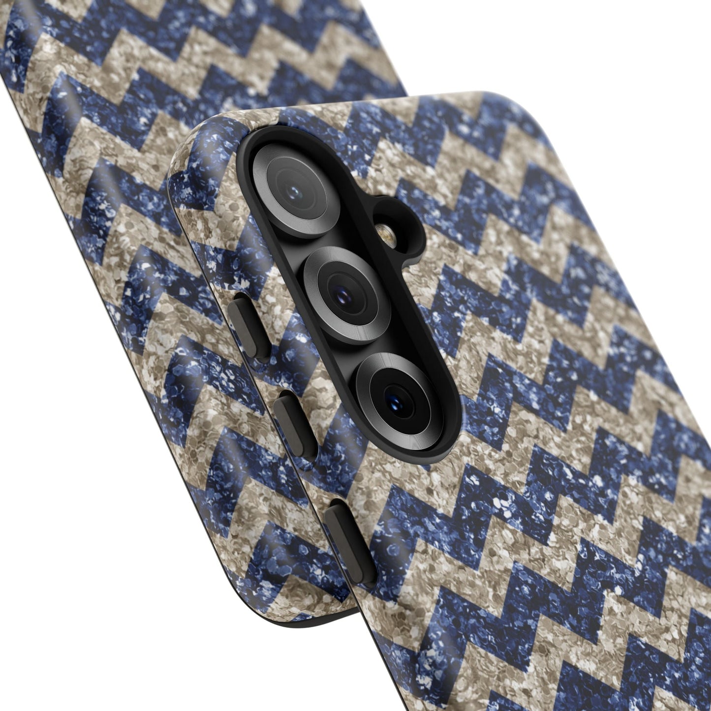Navy Glitter Chevron – Samsung Galaxy Case - BOGO Cases