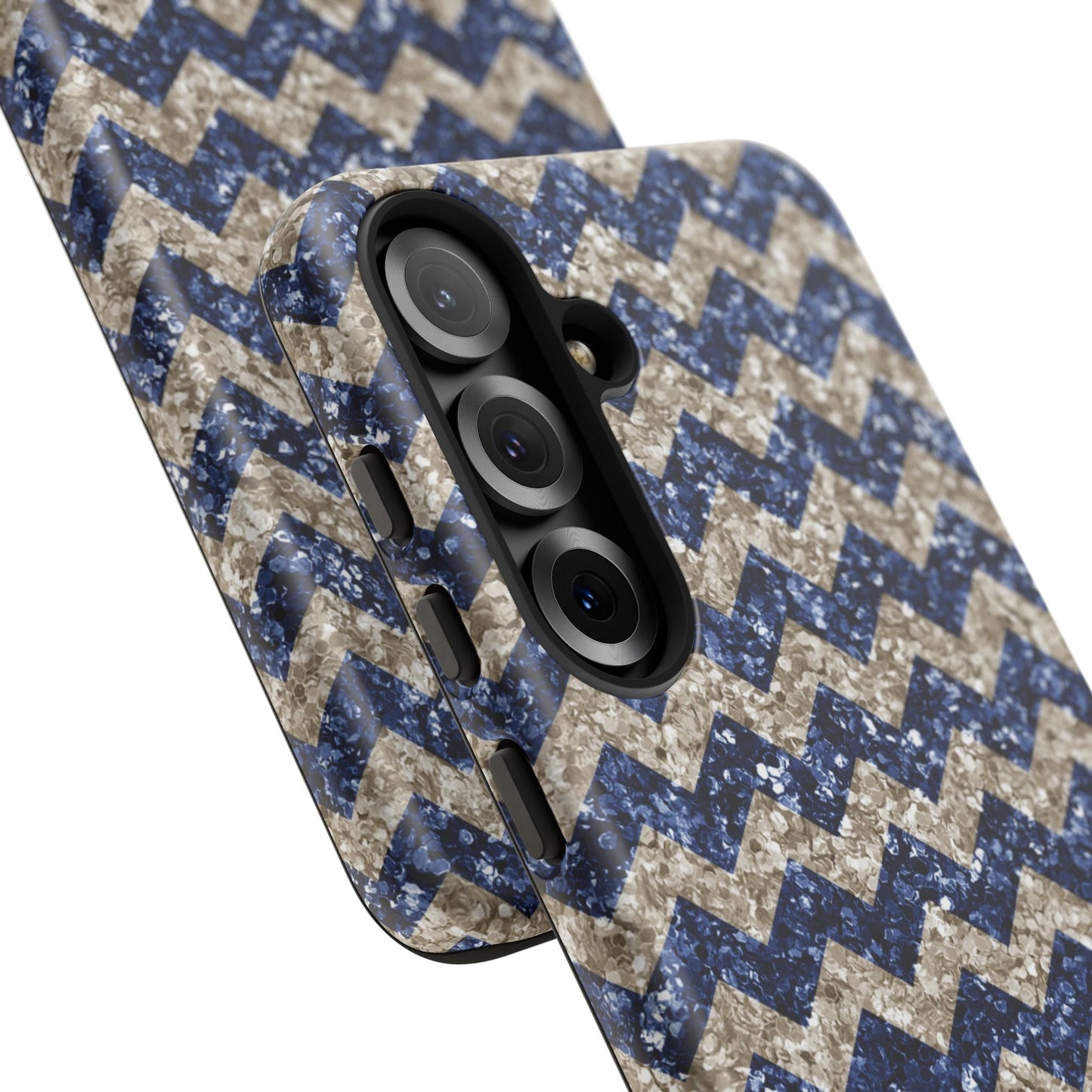 Navy Glitter Chevron – Samsung Galaxy Case - BOGO Cases