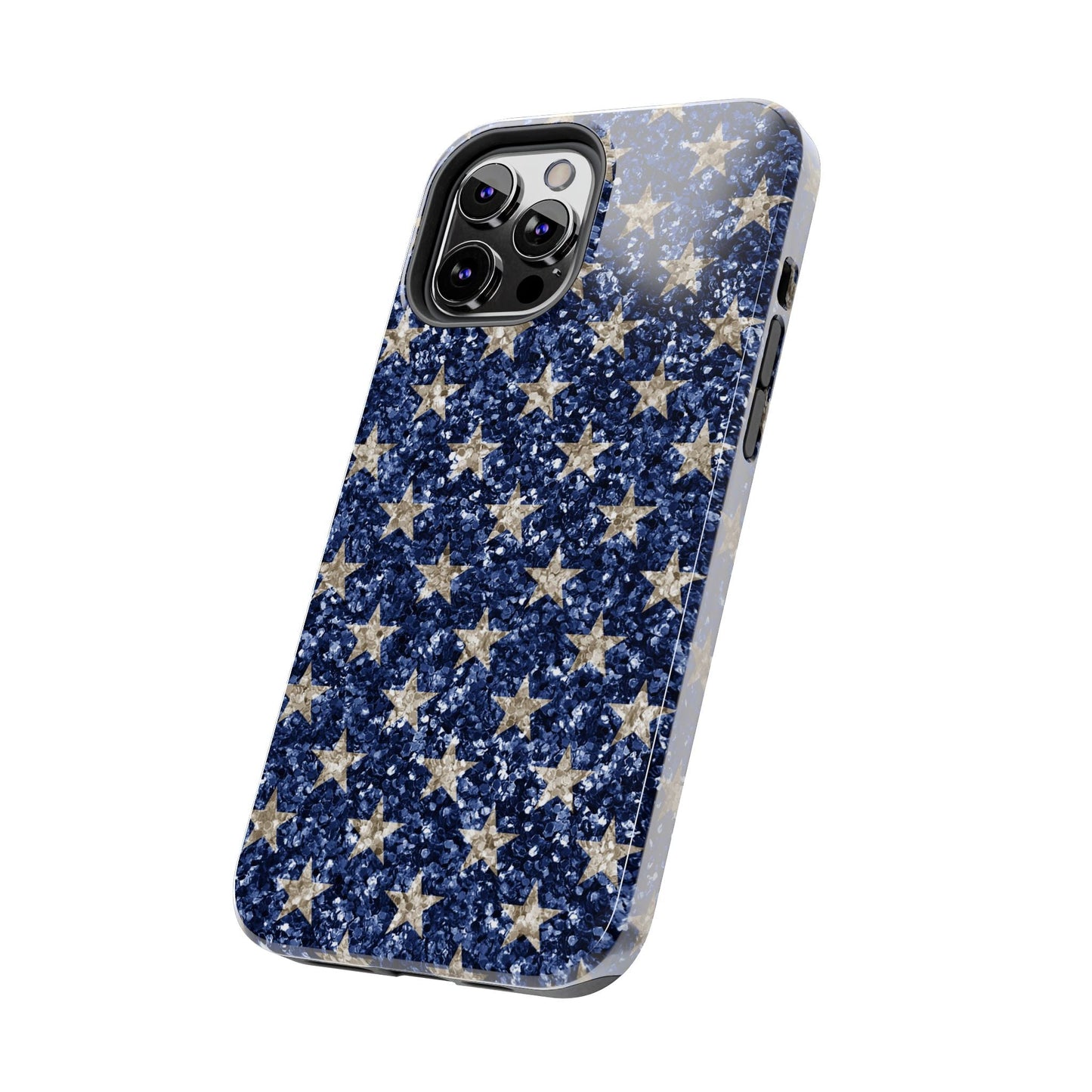Navy Glitter Stars – iPhone Series Case - BOGO Cases