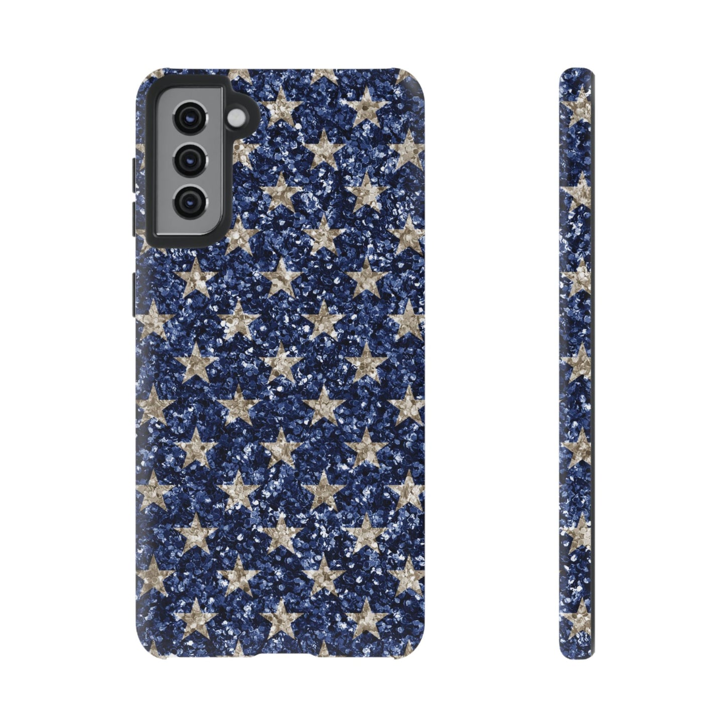 Navy Glitter Stars – Samsung Galaxy Case - BOGO Cases