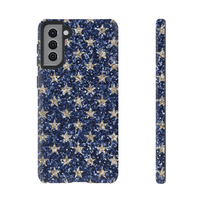 Navy Glitter Stars – Samsung Galaxy Case - BOGO Cases