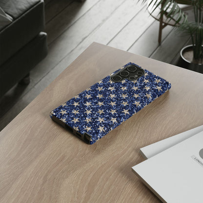 Navy Glitter Stars – Samsung Galaxy Case - BOGO Cases