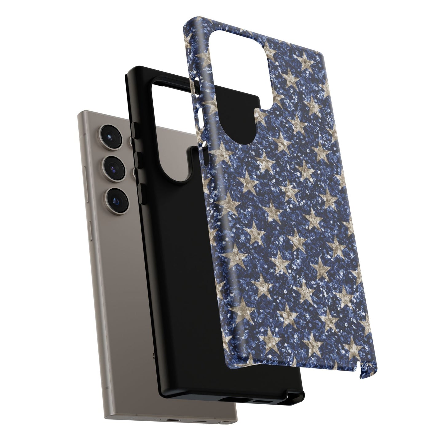 Navy Glitter Stars – Samsung Galaxy Case - BOGO Cases