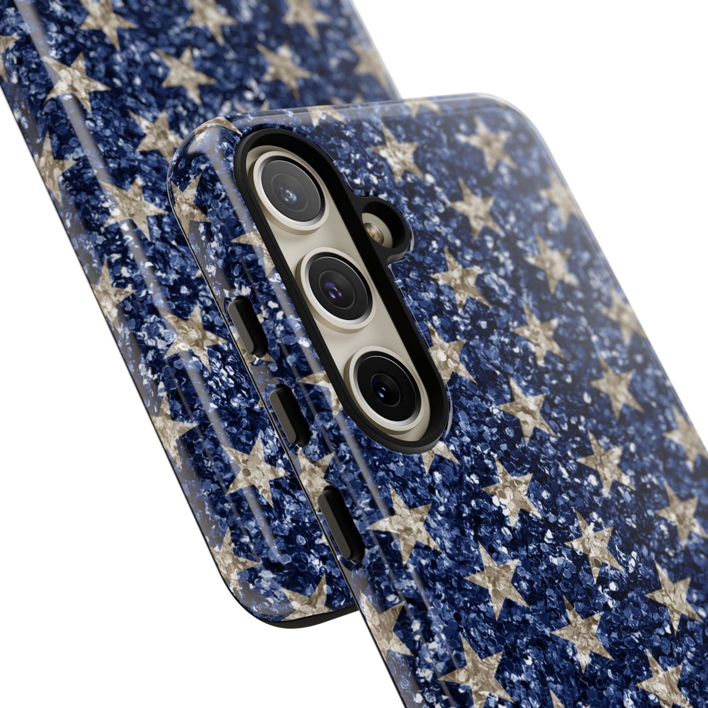 Navy Glitter Stars – Samsung Galaxy Case - BOGO Cases