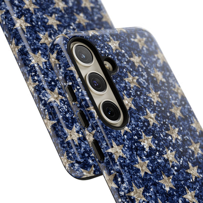 Navy Glitter Stars – Samsung Galaxy Case - BOGO Cases