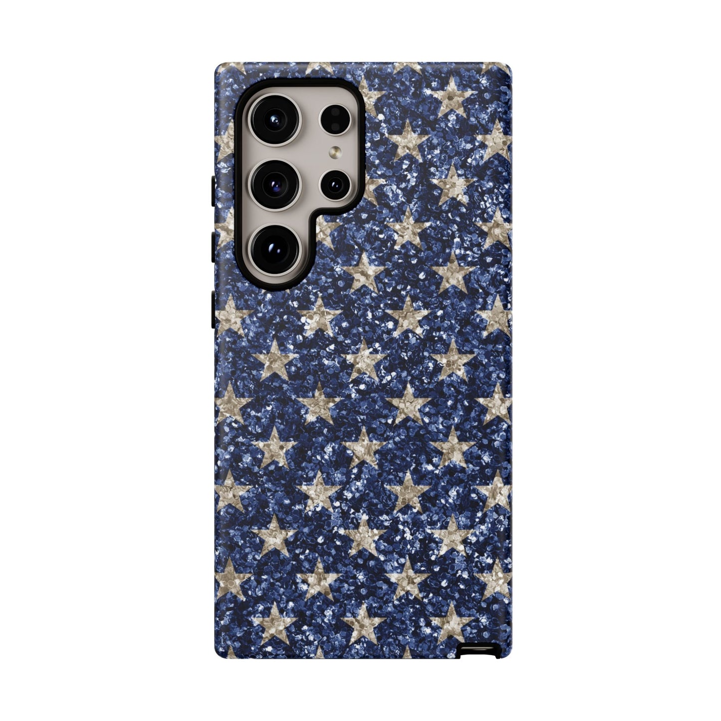 Navy Glitter Stars – Samsung Galaxy Case - BOGO Cases