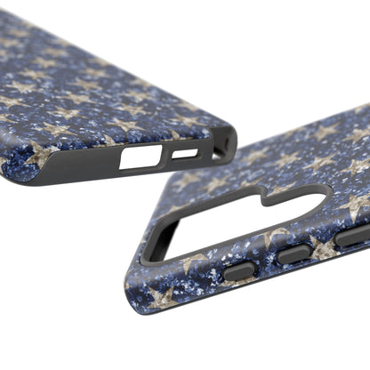 Navy Glitter Stars – Samsung Galaxy Case - BOGO Cases