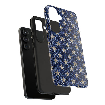 Navy Glitter Stars – Samsung Galaxy Case - BOGO Cases