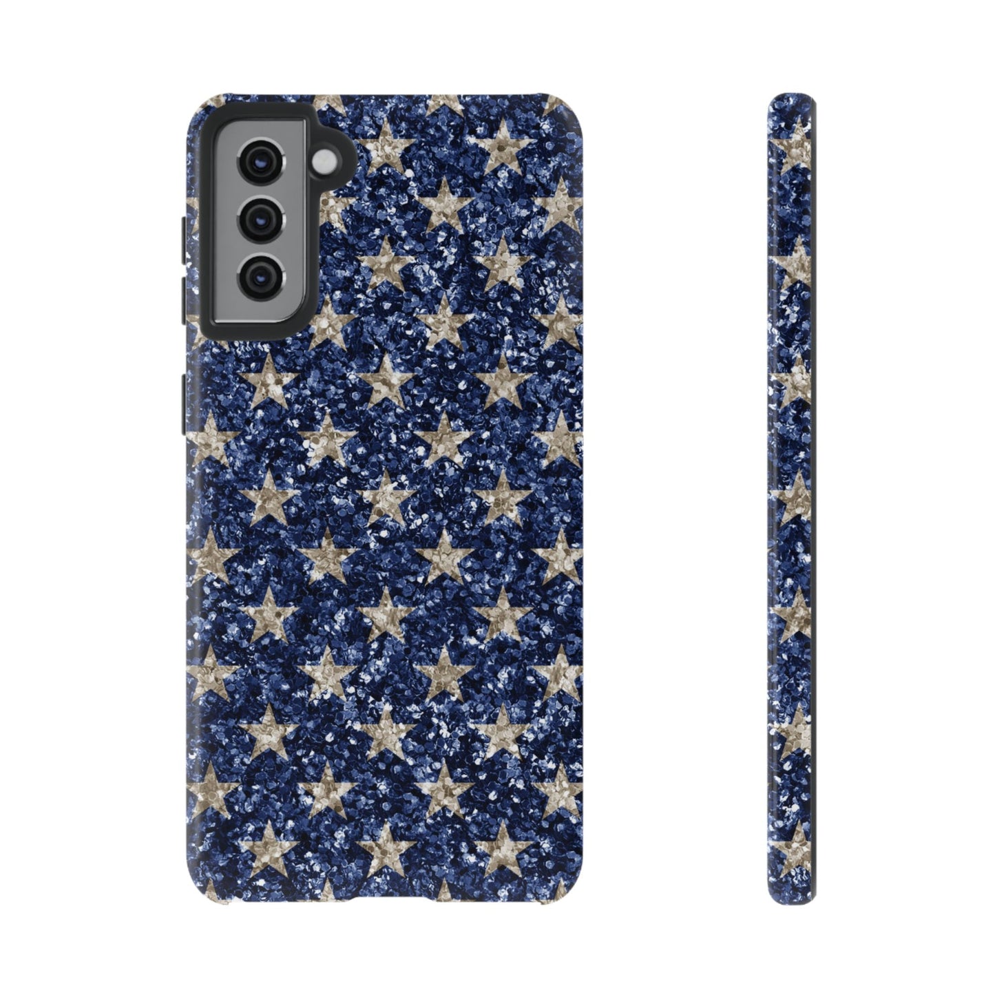 Navy Glitter Stars – Samsung Galaxy Case - BOGO Cases