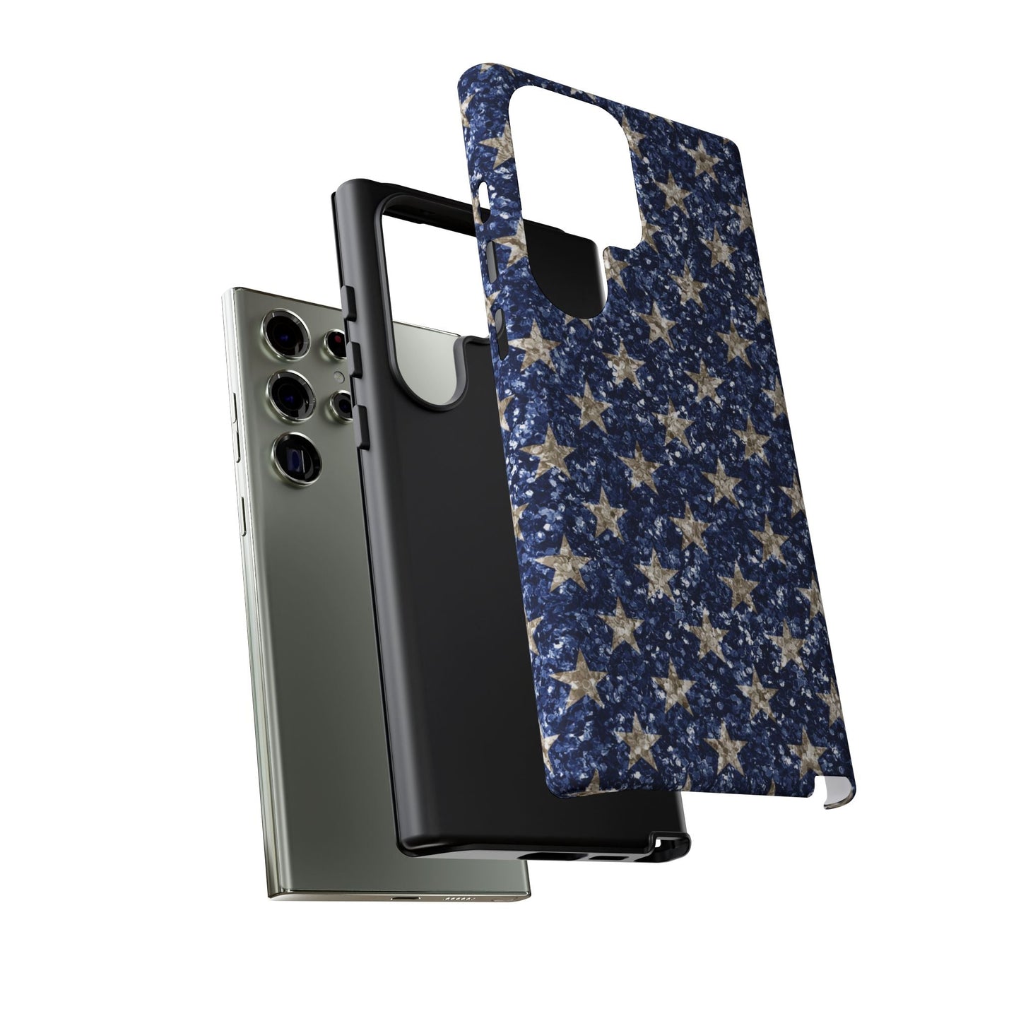 Navy Glitter Stars – Samsung Galaxy Case - BOGO Cases