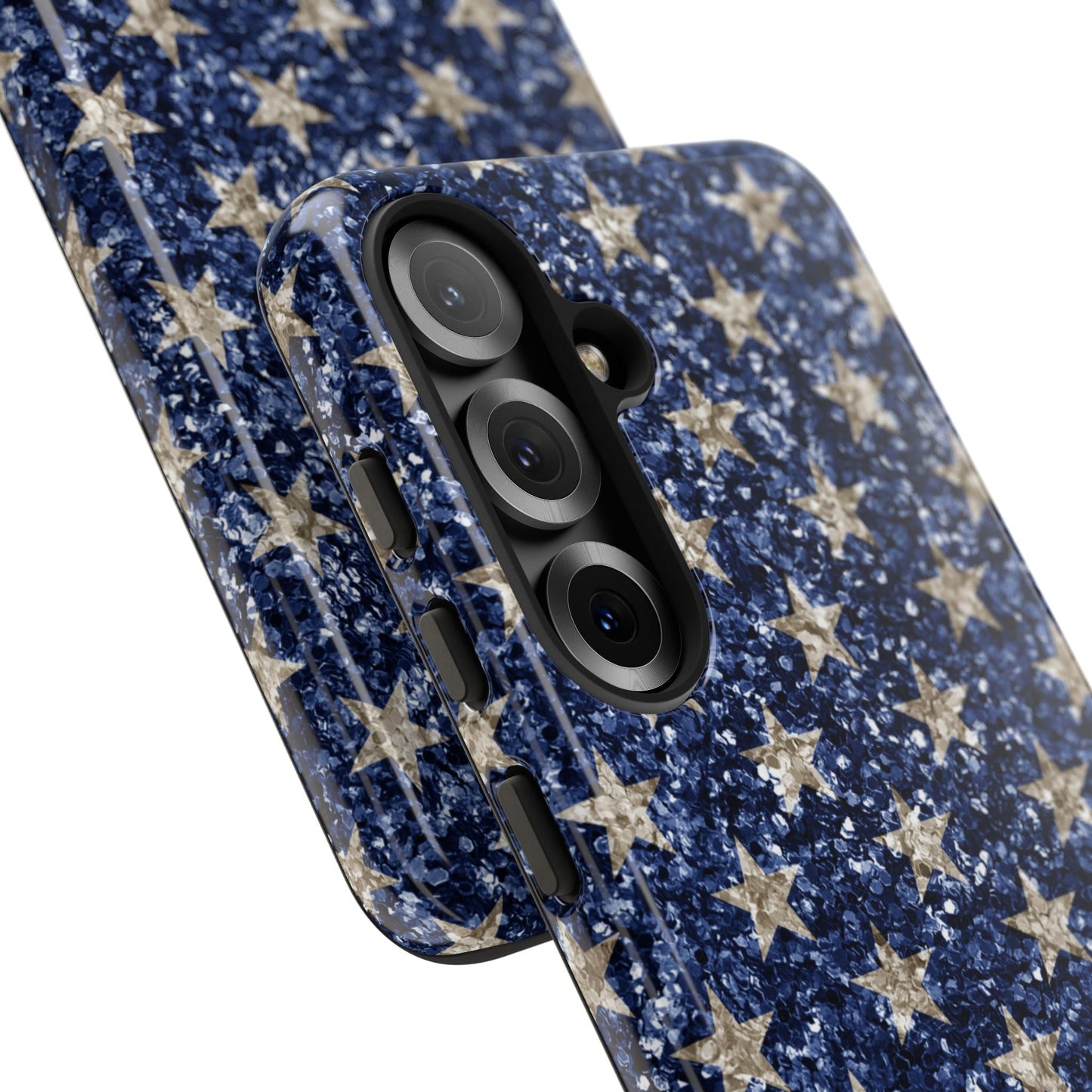 Navy Glitter Stars – Samsung Galaxy Case - BOGO Cases