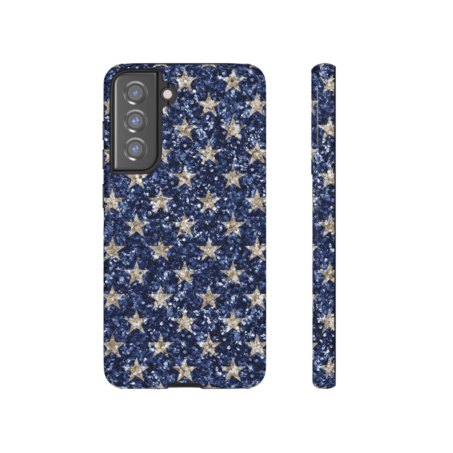 Navy Glitter Stars – Samsung Galaxy Case - BOGO Cases