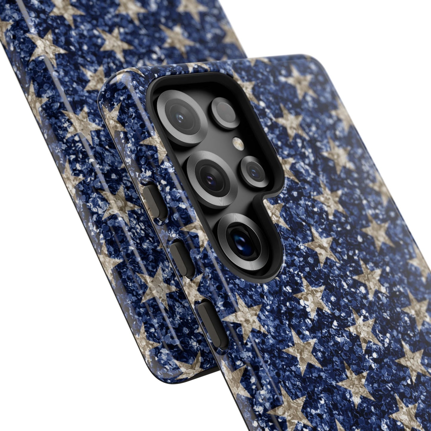 Navy Glitter Stars – Samsung Galaxy Case - BOGO Cases