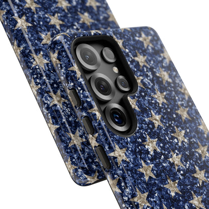 Navy Glitter Stars – Samsung Galaxy Case - BOGO Cases