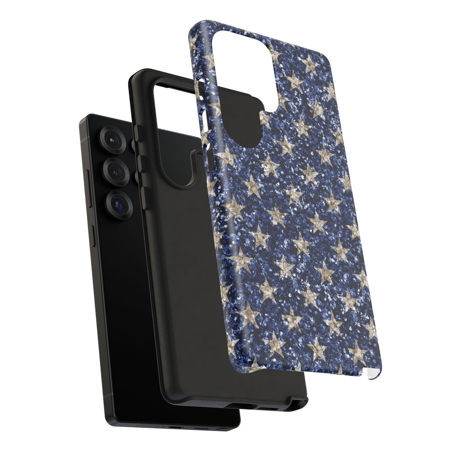 Navy Glitter Stars – Samsung Galaxy Case - BOGO Cases