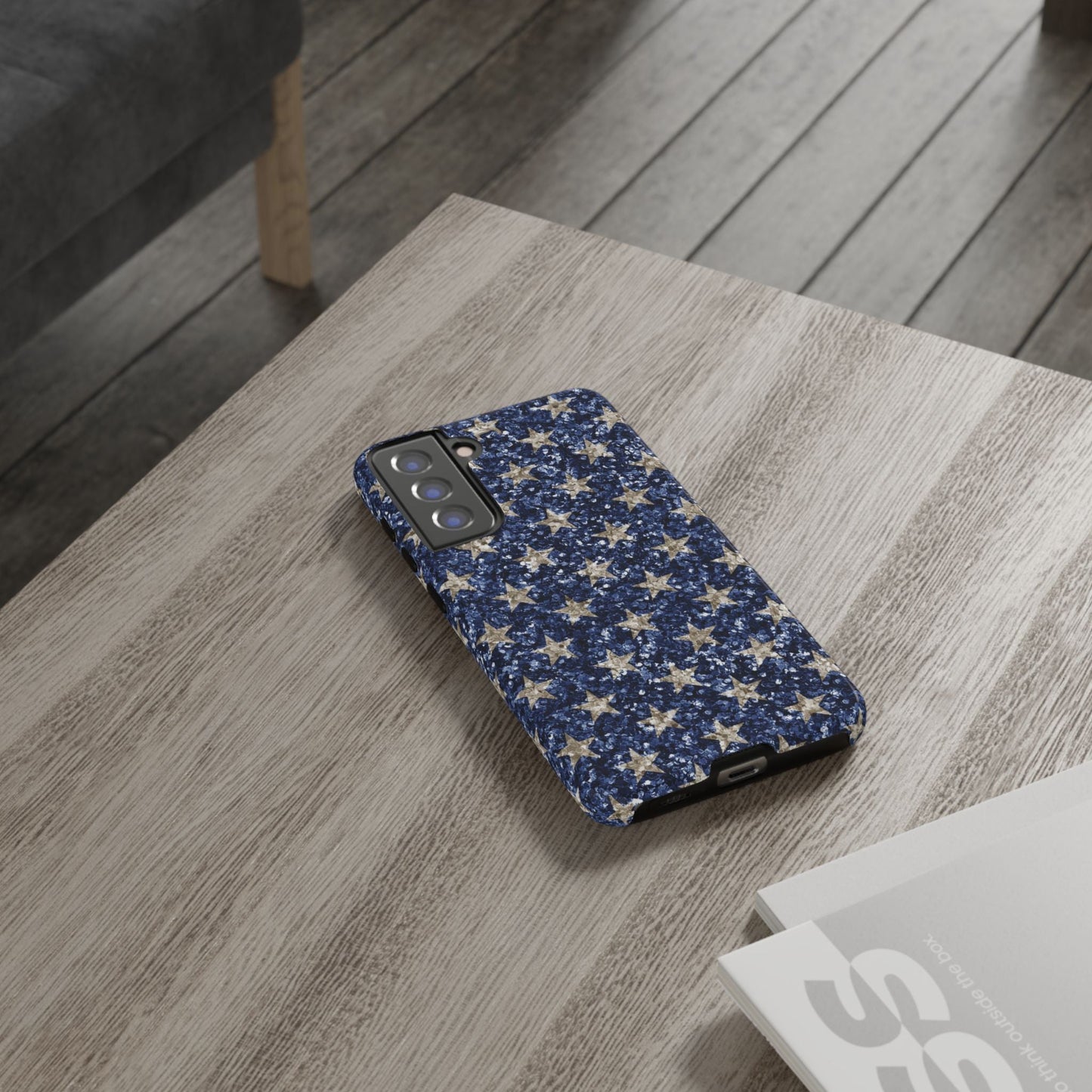 Navy Glitter Stars – Samsung Galaxy Case - BOGO Cases