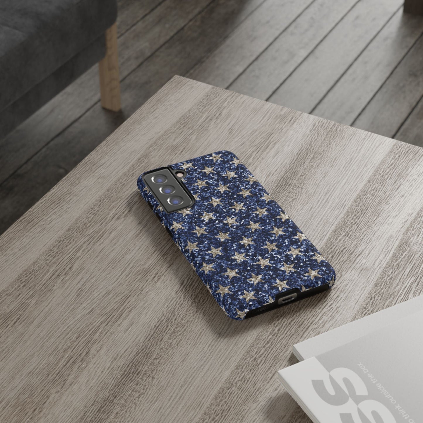 Navy Glitter Stars – Samsung Galaxy Case - BOGO Cases