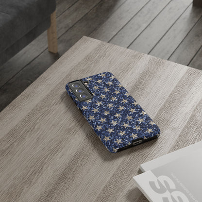 Navy Glitter Stars – Samsung Galaxy Case - BOGO Cases