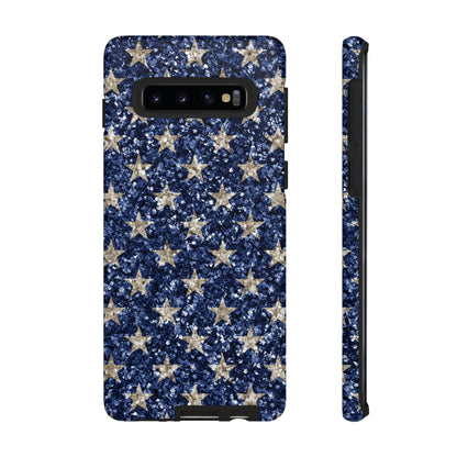 Navy Glitter Stars – Samsung Galaxy Case - BOGO Cases