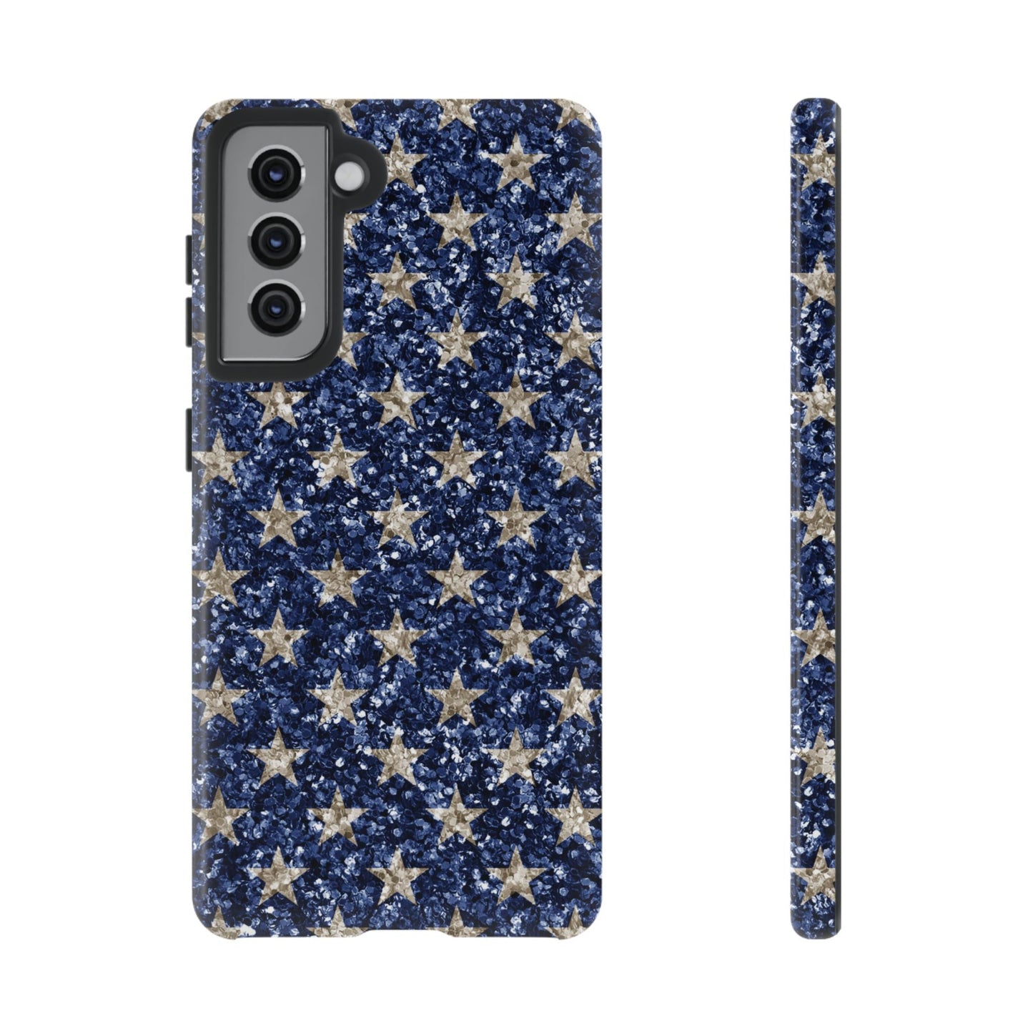 Navy Glitter Stars – Samsung Galaxy Case - BOGO Cases