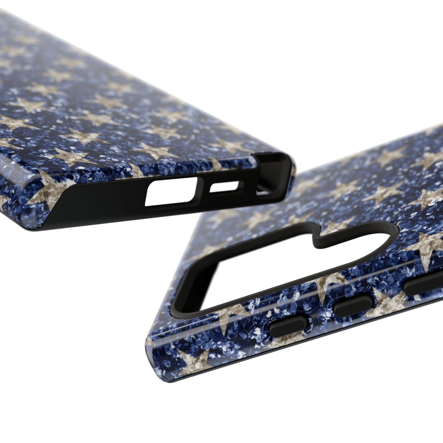 Navy Glitter Stars – Samsung Galaxy Case - BOGO Cases