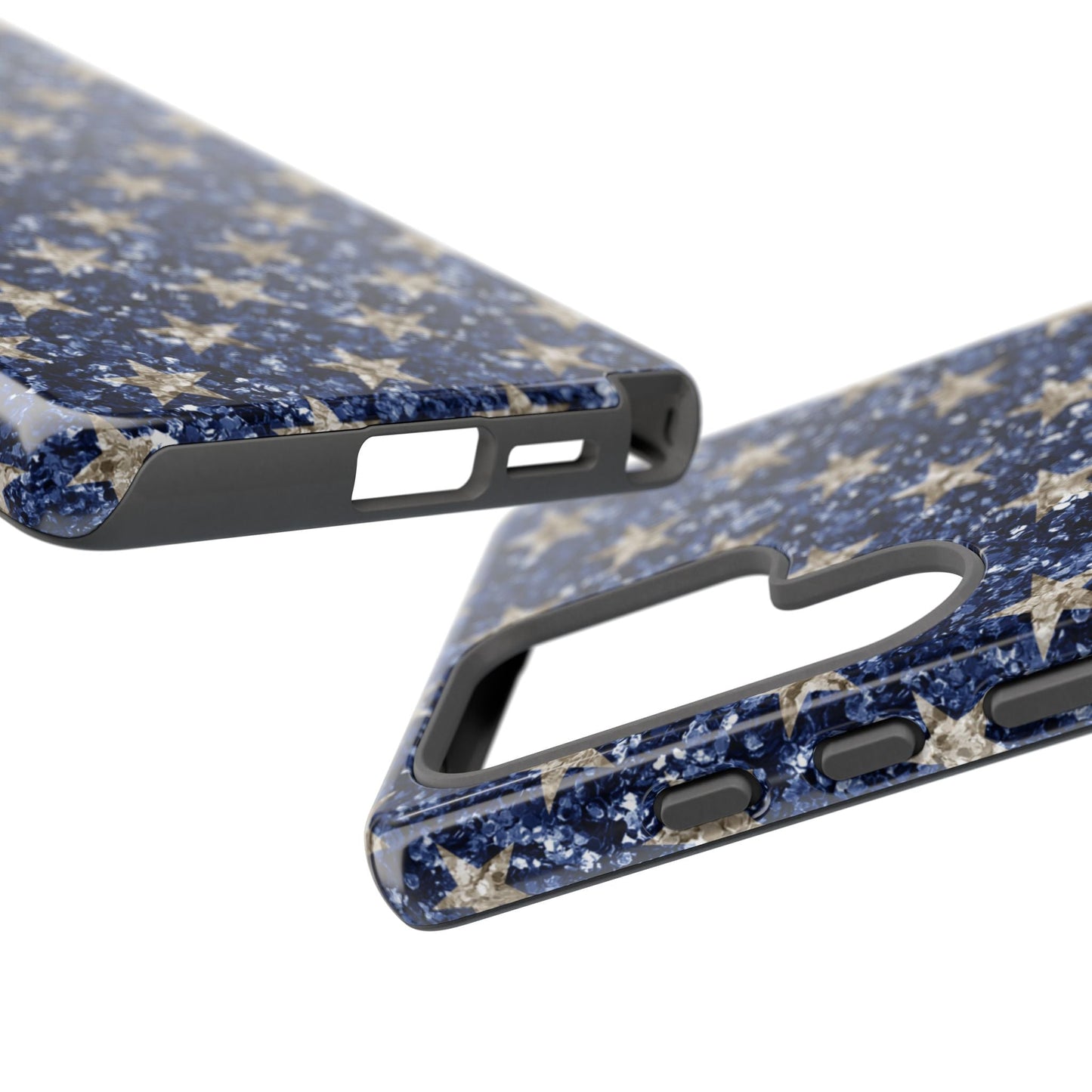 Navy Glitter Stars – Samsung Galaxy Case - BOGO Cases