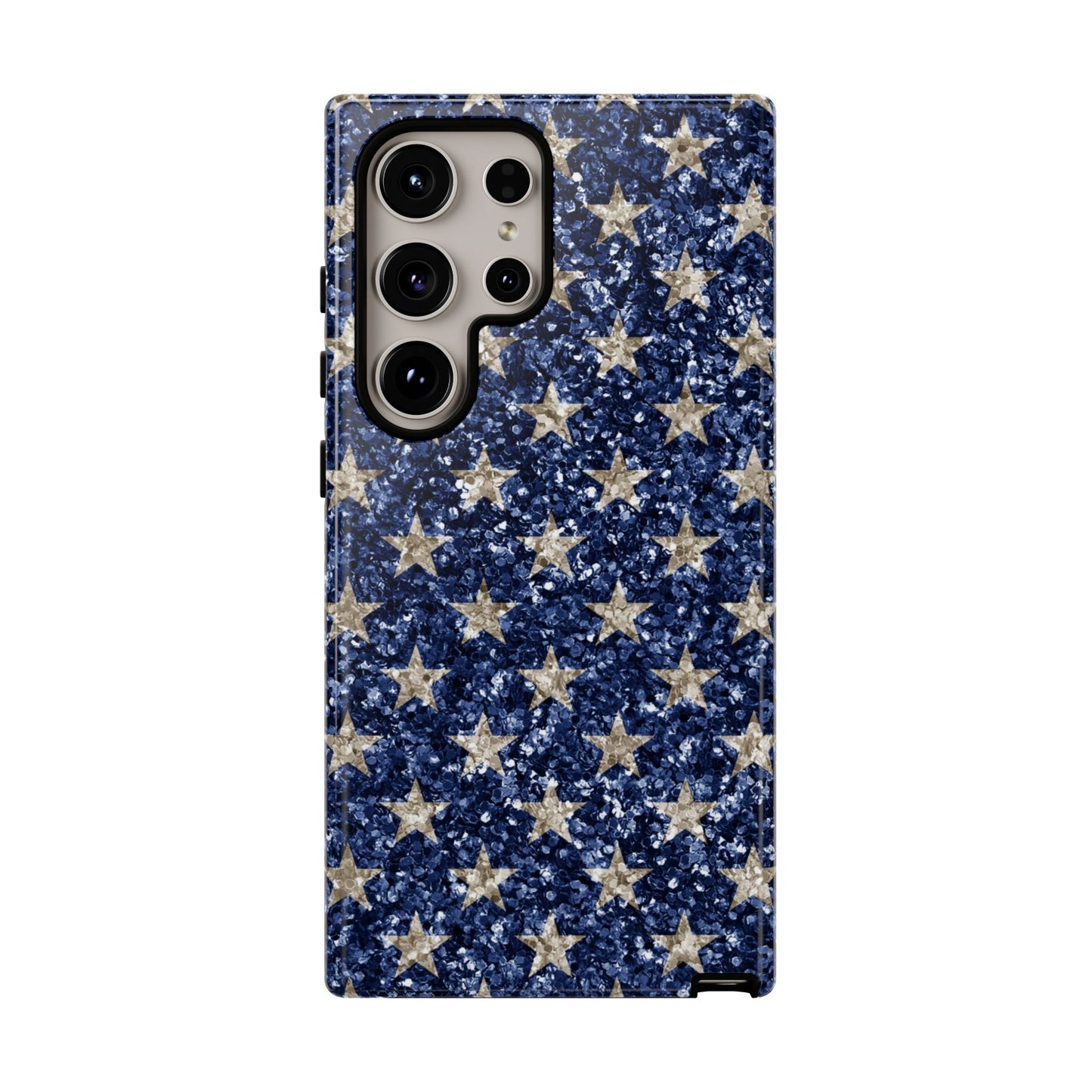 Navy Glitter Stars – Samsung Galaxy Case - BOGO Cases
