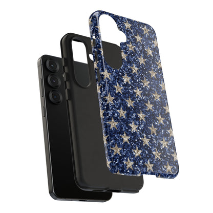Navy Glitter Stars – Samsung Galaxy Case - BOGO Cases