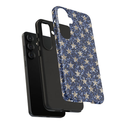 Navy Glitter Stars – Samsung Galaxy Case - BOGO Cases