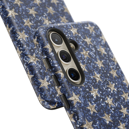 Navy Glitter Stars – Samsung Galaxy Case - BOGO Cases