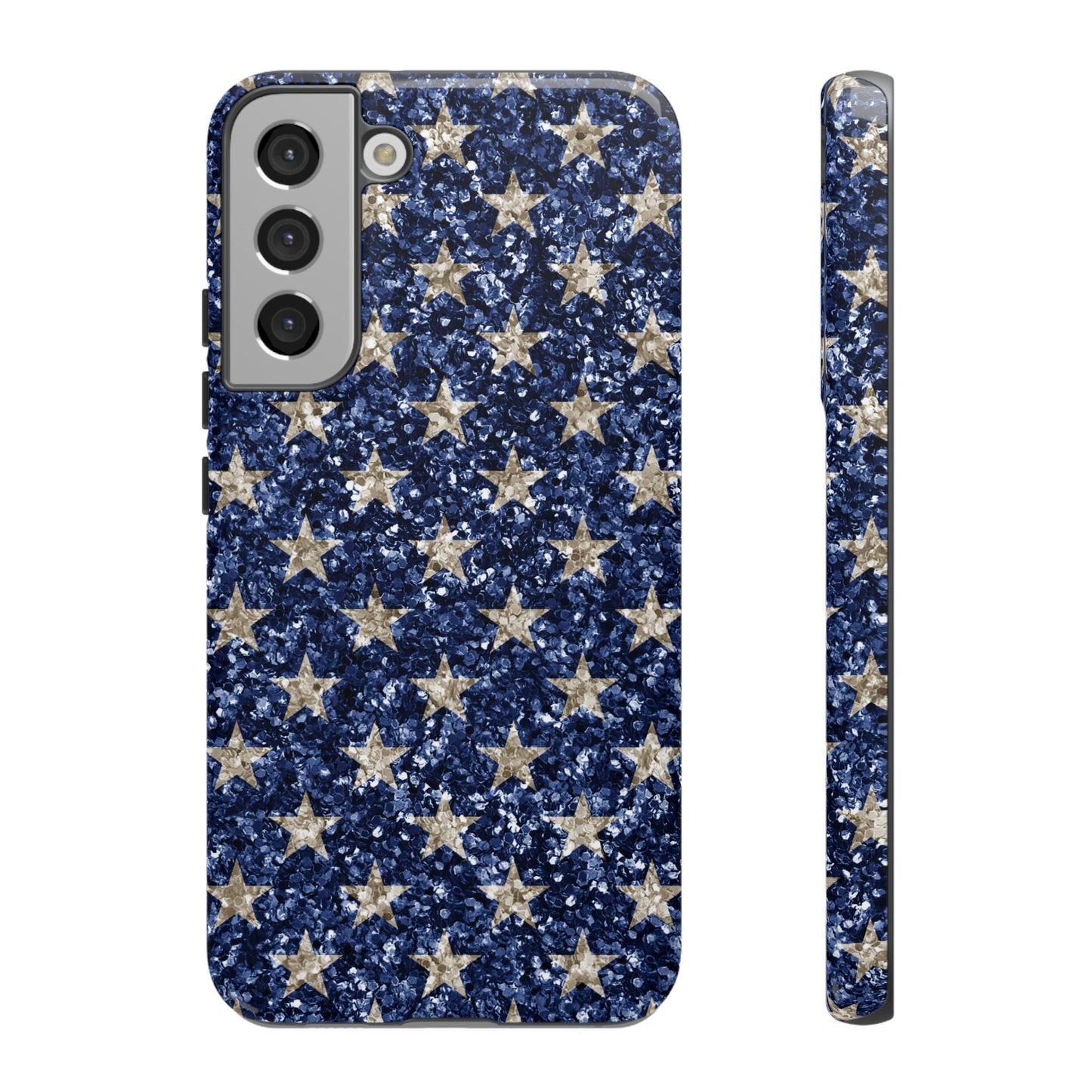 Navy Glitter Stars – Samsung Galaxy Case - BOGO Cases