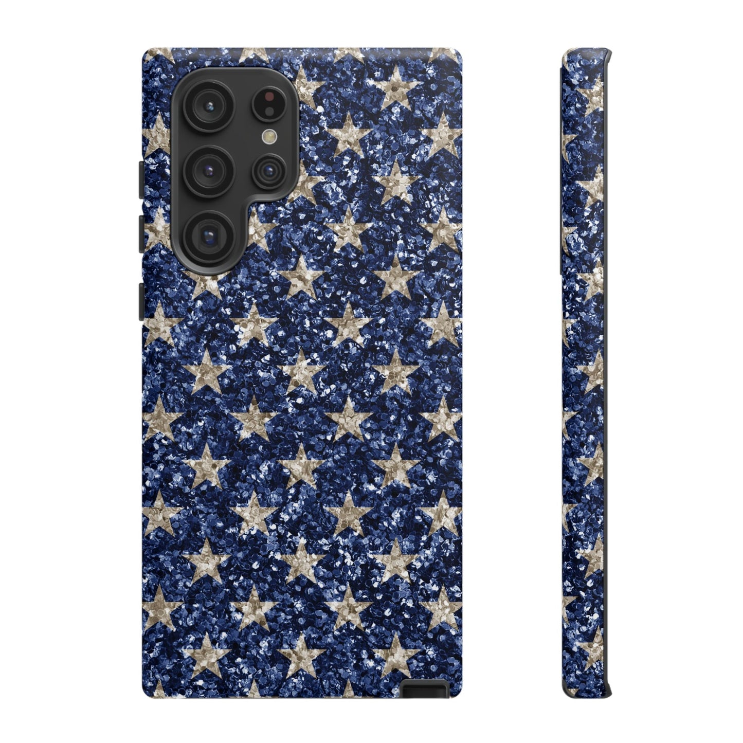 Navy Glitter Stars – Samsung Galaxy Case - BOGO Cases