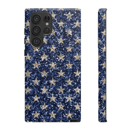 Navy Glitter Stars – Samsung Galaxy Case - BOGO Cases