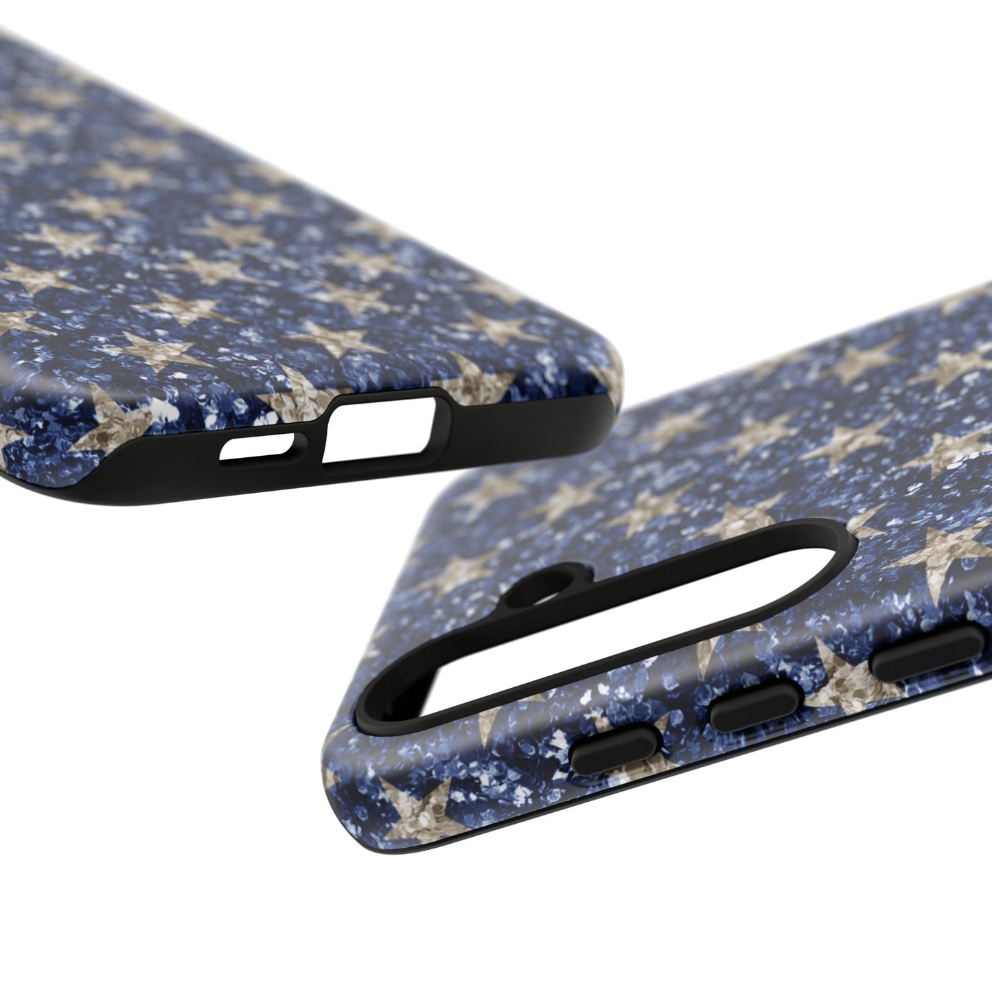 Navy Glitter Stars – Samsung Galaxy Case - BOGO Cases