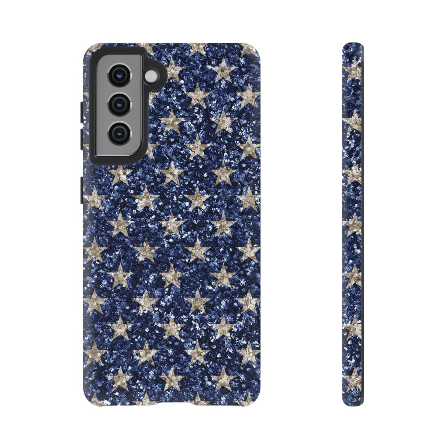 Navy Glitter Stars – Samsung Galaxy Case - BOGO Cases