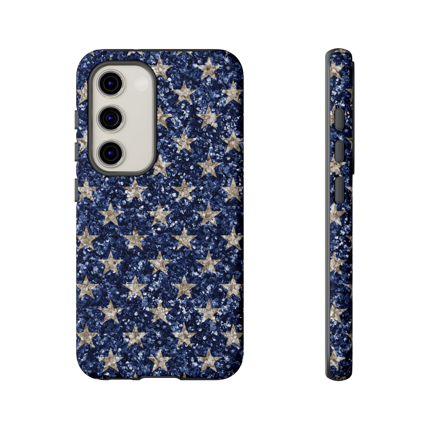 Navy Glitter Stars – Samsung Galaxy Case - BOGO Cases