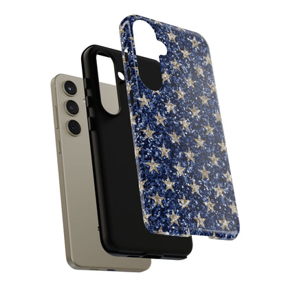 Navy Glitter Stars – Samsung Galaxy Case - BOGO Cases