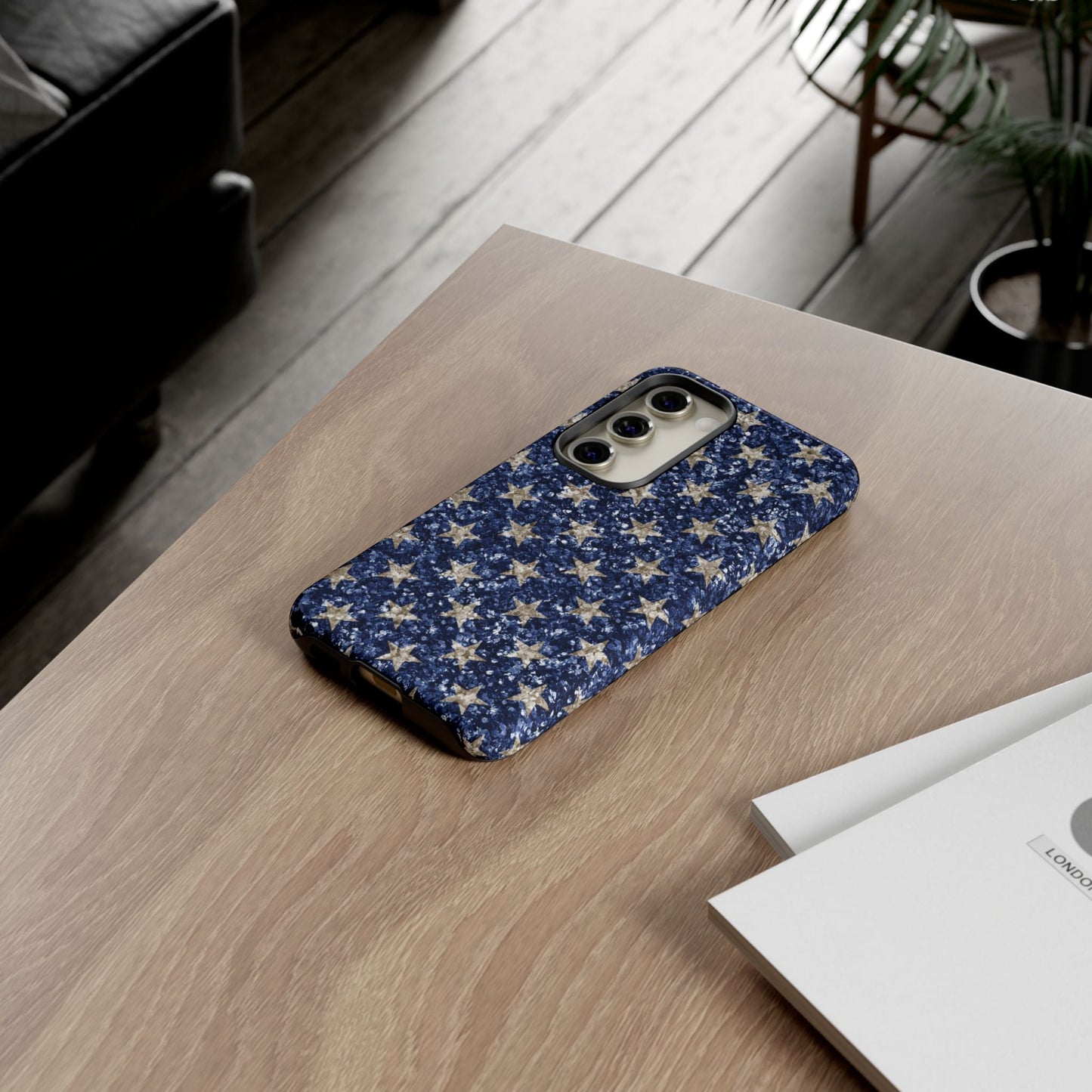 Navy Glitter Stars – Samsung Galaxy Case - BOGO Cases