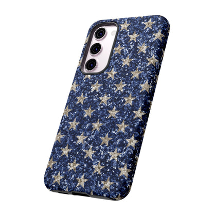 Navy Glitter Stars – Samsung Galaxy Case - BOGO Cases
