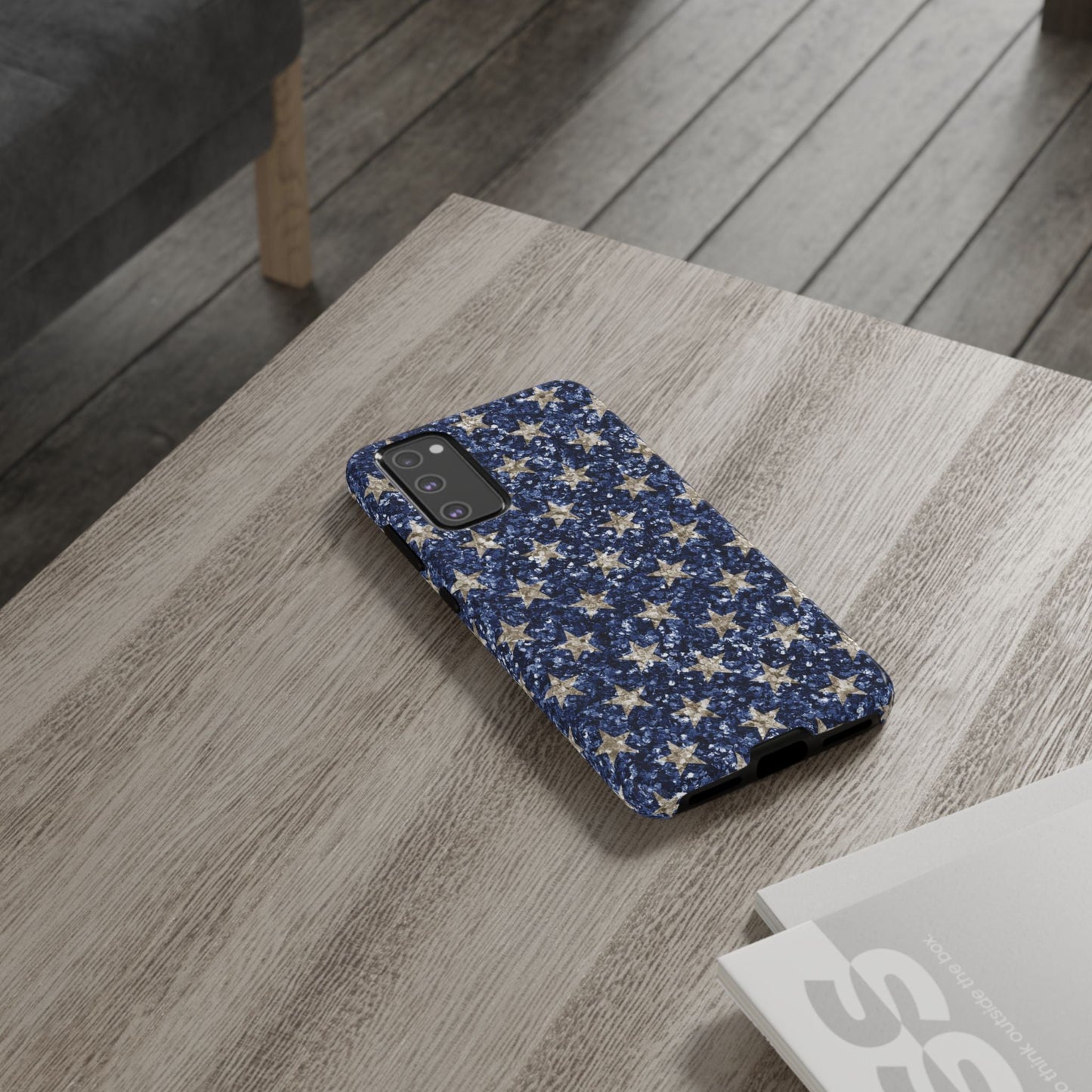 Navy Glitter Stars – Samsung Galaxy Case - BOGO Cases