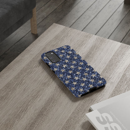 Navy Glitter Stars – Samsung Galaxy Case - BOGO Cases