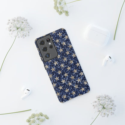 Navy Glitter Stars – Samsung Galaxy Case - BOGO Cases