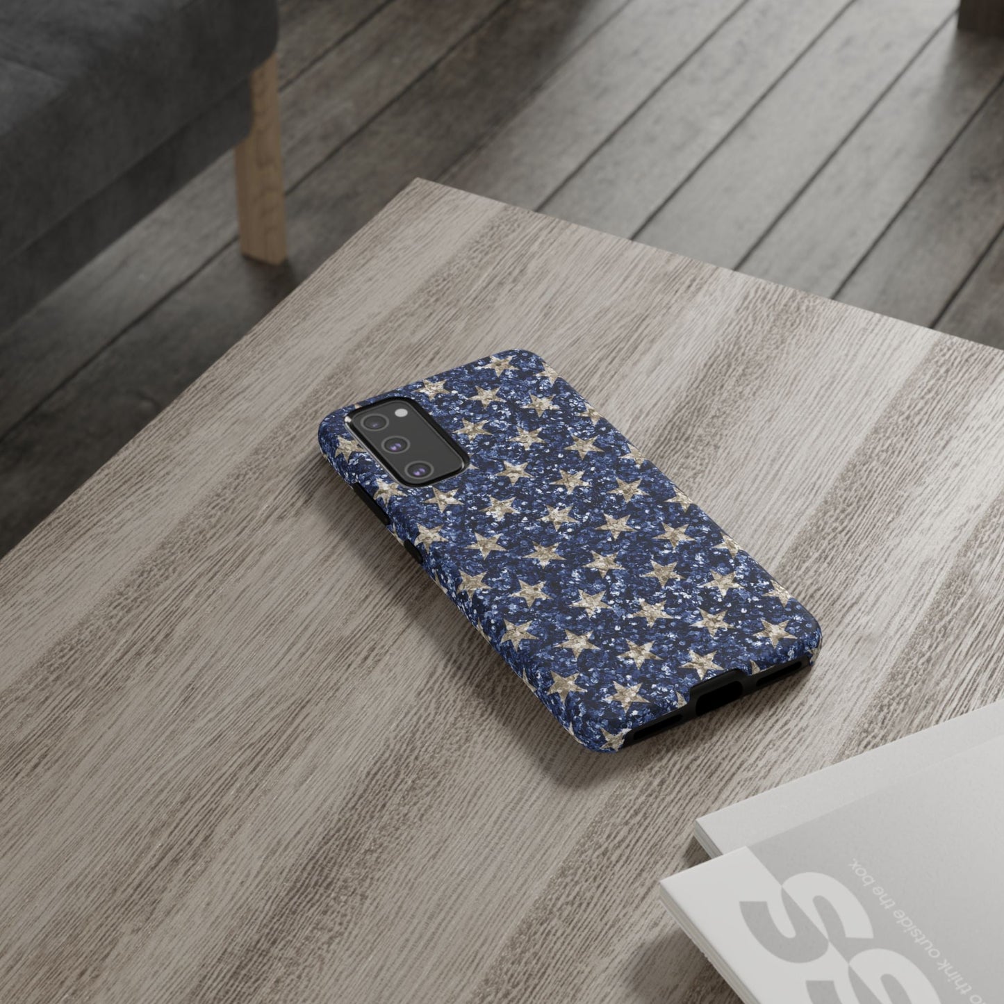 Navy Glitter Stars – Samsung Galaxy Case - BOGO Cases