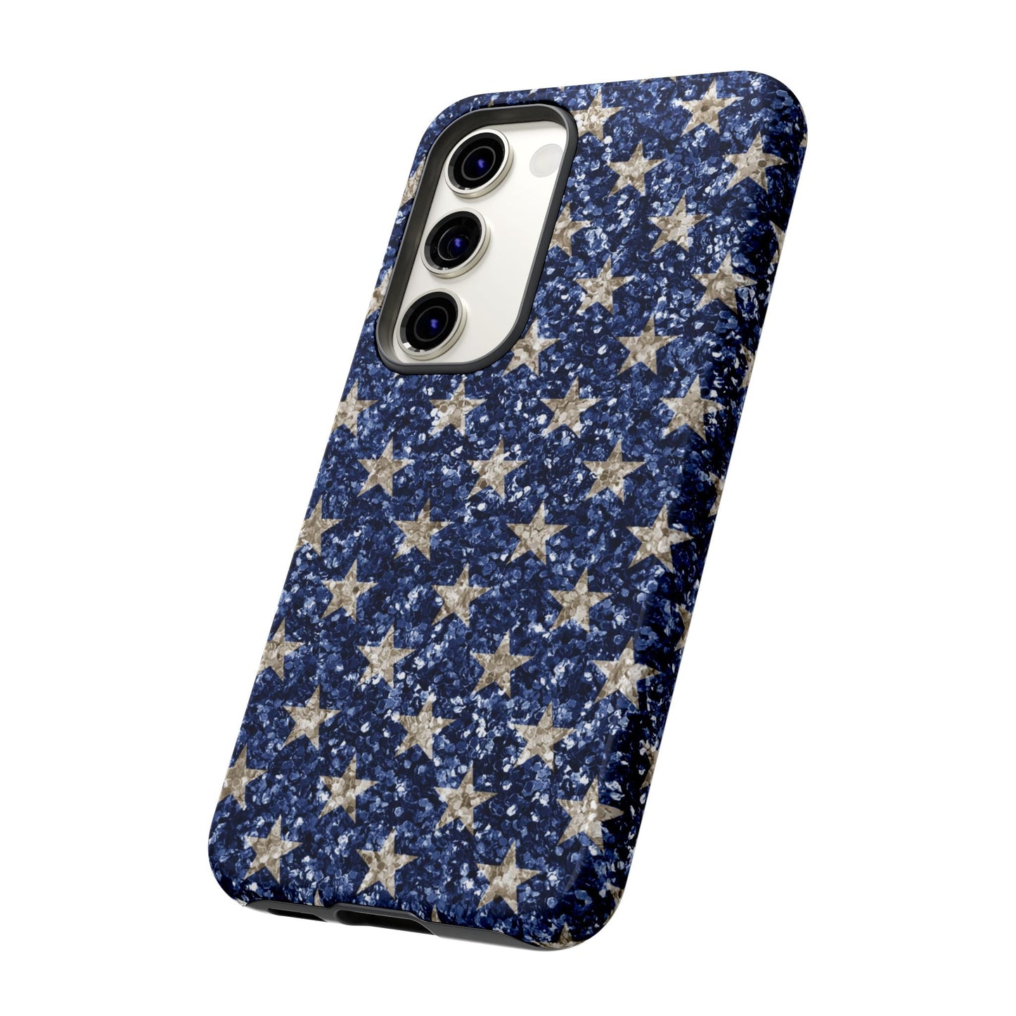 Navy Glitter Stars – Samsung Galaxy Case - BOGO Cases