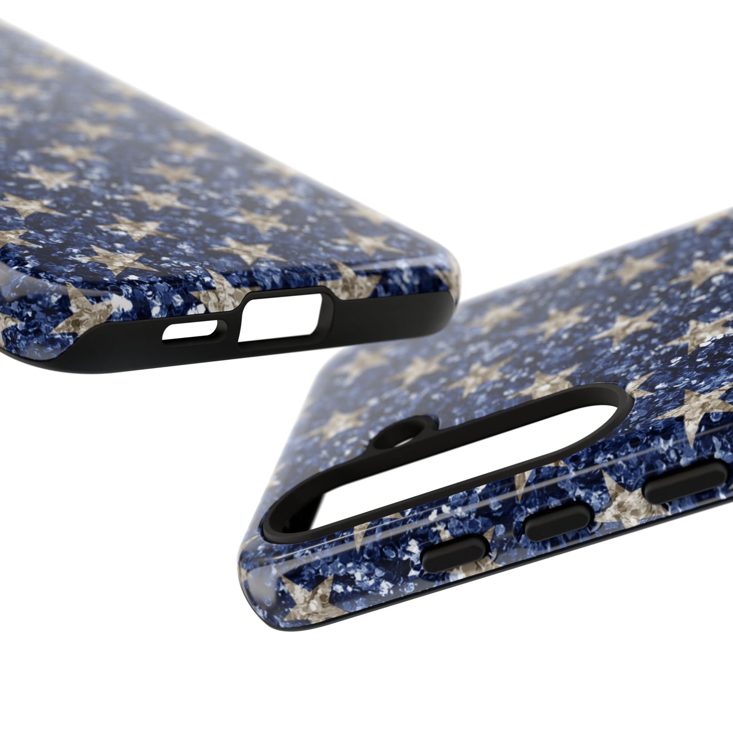 Navy Glitter Stars – Samsung Galaxy Case - BOGO Cases